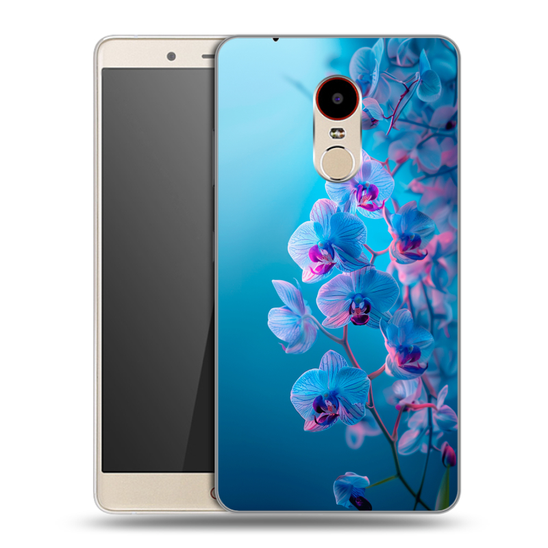 Пластиковый чехол на ZTE Nubia Z11 Max с принтом голубые орхидеи Пластиковый чехол на ZTE Nubia Z11 Max с принтом голубые орхидеи