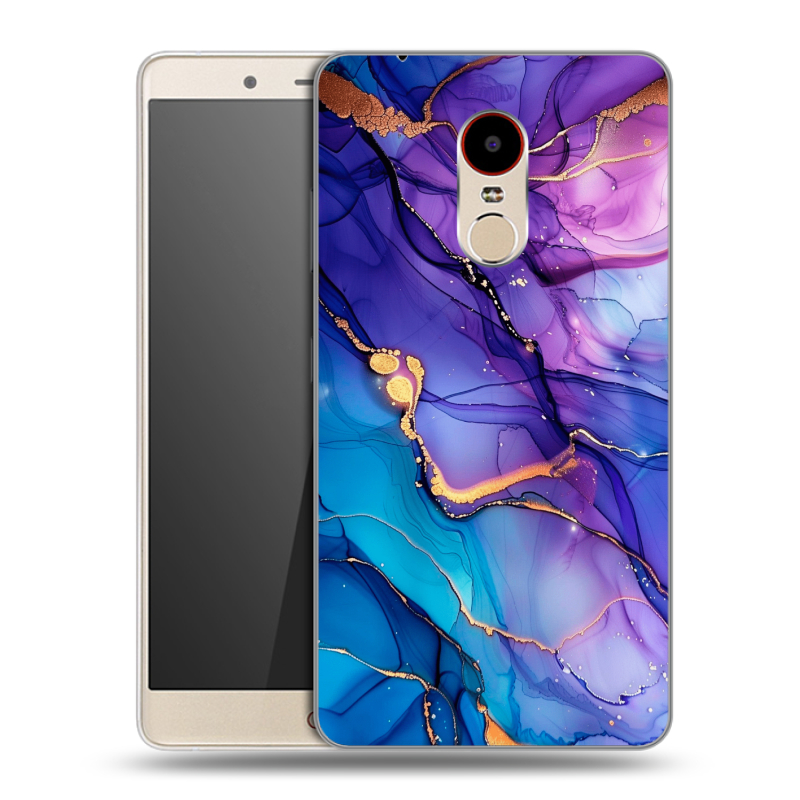 Пластиковый чехол на ZTE Nubia Z11 Max с принтом синий мрамор Пластиковый чехол на ZTE Nubia Z11 Max с принтом синий мрамор