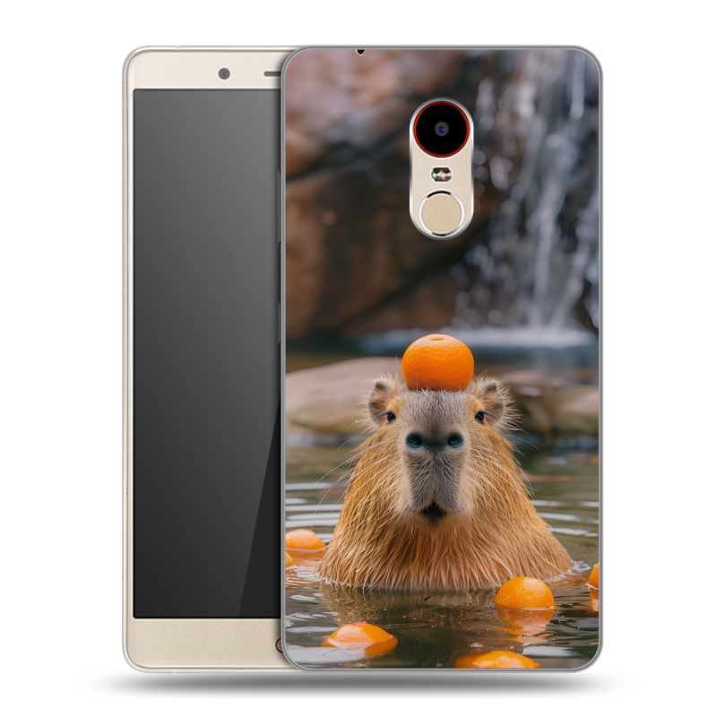 Силиконовый чехол на ZTE Nubia Z11 Max с принтом Капибара с апельсином Силиконовый чехол на ZTE Nubia Z11 Max с принтом Капибара с апельсином