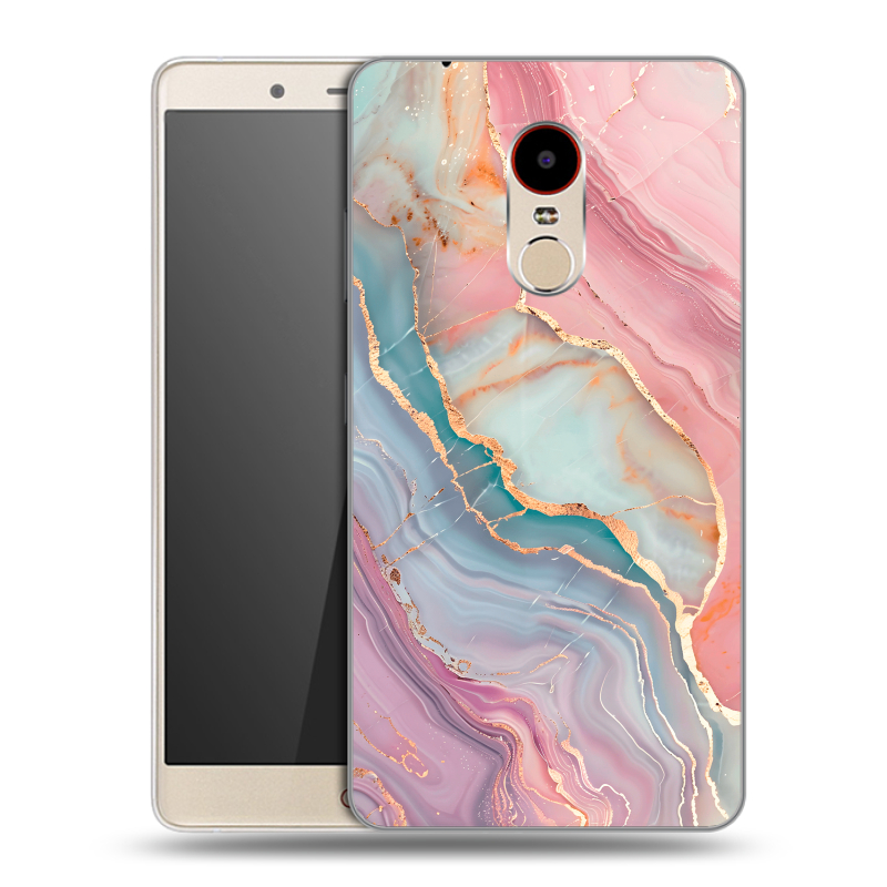 Силиконовый чехол на ZTE Nubia Z11 Max с принтом розовый мрамор Силиконовый чехол на ZTE Nubia Z11 Max с принтом розовый мрамор