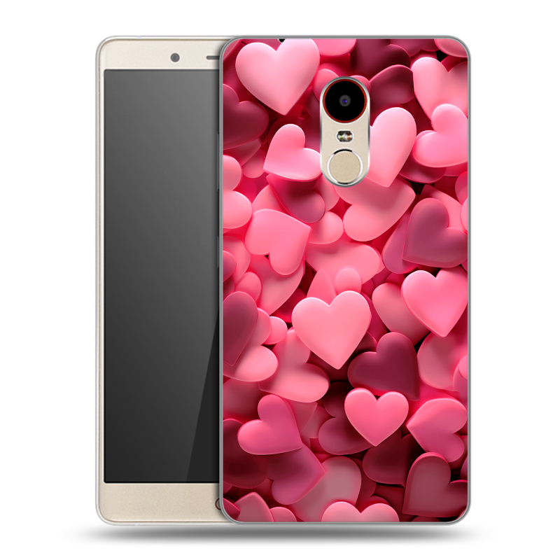 Пластиковый чехол на ZTE Nubia Z11 Max с принтом розовые сердечки Пластиковый чехол на ZTE Nubia Z11 Max с принтом розовые сердечки