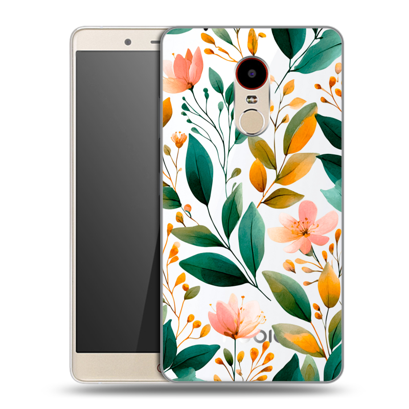 Силиконовый чехол на ZTE Nubia Z11 Max с принтом Цветы паттерн Силиконовый чехол на ZTE Nubia Z11 Max с принтом Цветы паттерн