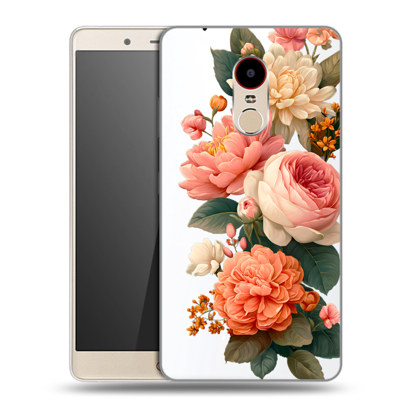Пластиковый чехол на ZTE Nubia Z11 Max с принтом цветы Пластиковый чехол на ZTE Nubia Z11 Max с принтом цветы