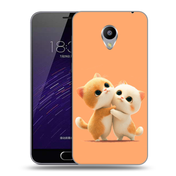 Пластиковый чехол на Meizu M3s Mini с принтом Милые котики