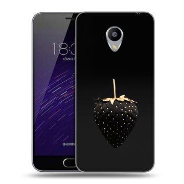 Пластиковый чехол на Meizu M3s Mini с принтом Черная клубника