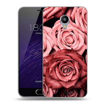 Пластиковый чехол на Meizu M3s Mini с принтом Цветы розы