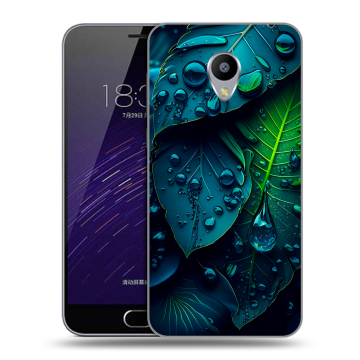 Пластиковый чехол на Meizu M3s Mini с принтом Листья
