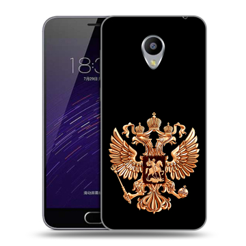 Пластиковый чехол на Meizu M3s Mini с принтом Герб России золотой Пластиковый чехол на Meizu M3s Mini с принтом Герб России золотой