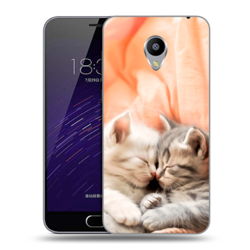 Пластиковый чехол на Meizu M3s Mini с принтом Котята