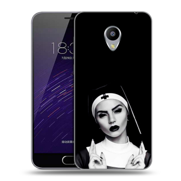 Пластиковый чехол на Meizu M3s Mini с принтом монашка