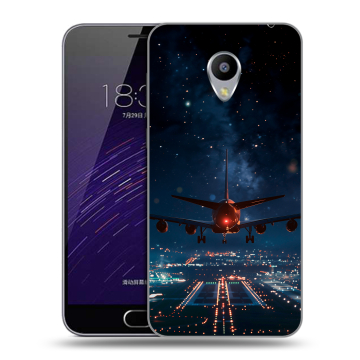 Пластиковый чехол на Meizu M3s Mini с принтом самолет