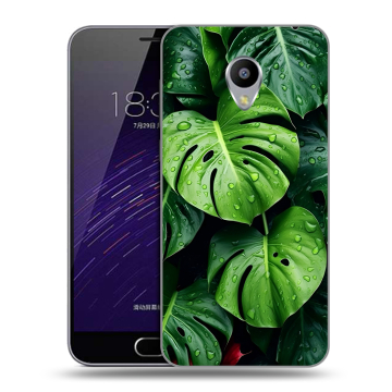 Пластиковый чехол на Meizu M3s Mini с принтом Листья