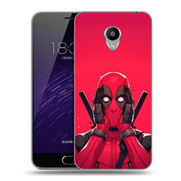 Пластиковый чехол на Meizu M3s Mini с принтом Дедпул Deadpool