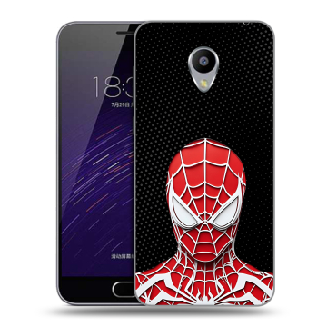 Пластиковый чехол на Meizu M3s Mini с принтом человек паук spiderman