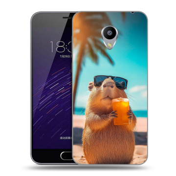 Пластиковый чехол на Meizu M3s Mini с принтом Капибара
