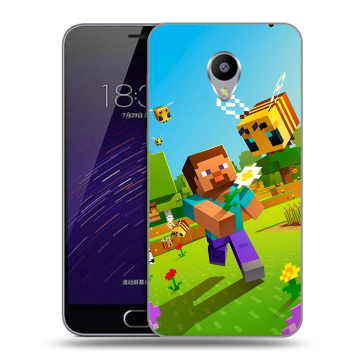 Пластиковый чехол на Meizu M3s Mini с принтом Майнкрафт Minecraft
