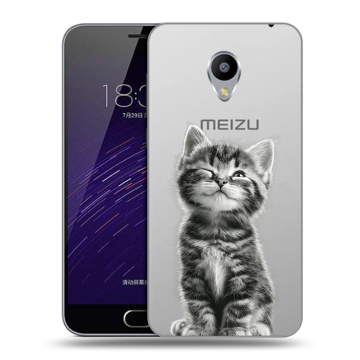 Пластиковый чехол на Meizu M3s Mini с принтом Котенок