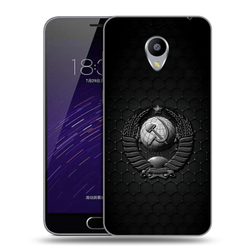 Пластиковый чехол на Meizu M3s Mini с принтом Герб Флаг СССР