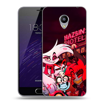 Пластиковый чехол на Meizu M3s Mini с принтом Hazbin Hotel Отель Хазбин