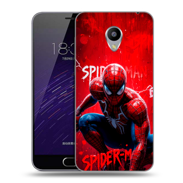 Пластиковый чехол на Meizu M3s Mini с принтом Spiderman Человек паук Пластиковый чехол на Meizu M3s Mini с принтом Spiderman Человек паук