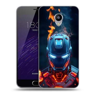 Пластиковый чехол на Meizu M3s Mini с принтом IronMan Железный человек