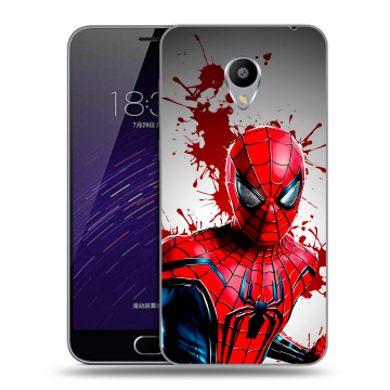 Пластиковый чехол на Meizu M3s Mini с принтом Spiderman Человек паук