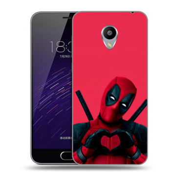 Пластиковый чехол на Meizu M3s Mini с принтом Дедпул Deadpool