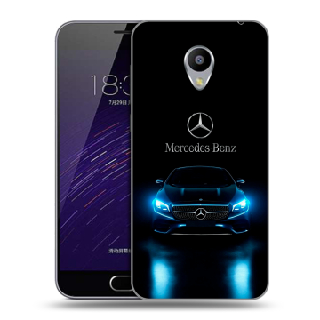 Пластиковый чехол на Meizu M3s Mini с принтом Mercedes Мерседес