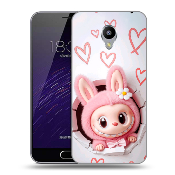 Пластиковый чехол на Meizu M3s Mini с принтом Labubu Лабубу