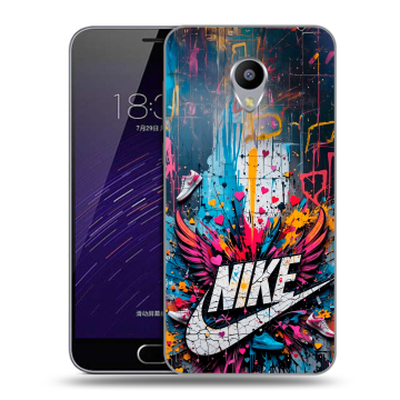 Пластиковый чехол на Meizu M3s Mini с принтом Nike Найк