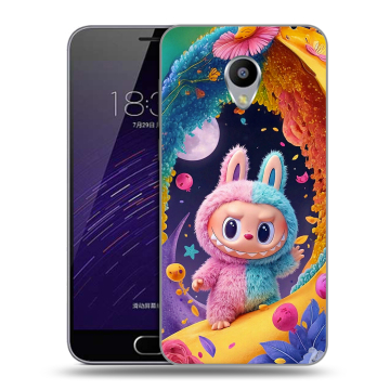 Пластиковый чехол на Meizu M3s Mini с принтом Labubu Лабубу