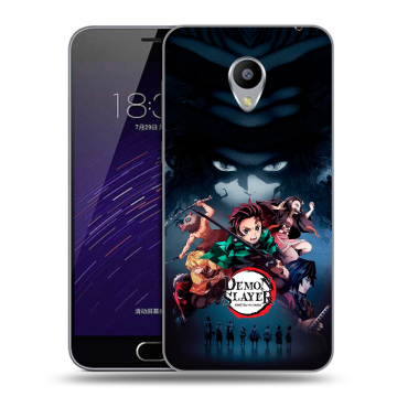 Пластиковый чехол на Meizu M3s Mini с принтом Demon Slayer Клинок рассекающий демонов