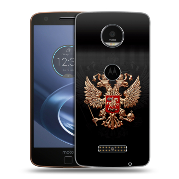 Пластиковый чехол на Lenovo Moto Z с принтом Герб России