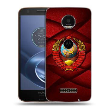 Пластиковый чехол на Lenovo Moto Z с принтом Герб СССР