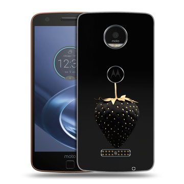 Пластиковый чехол на Lenovo Moto Z с принтом Черная клубника