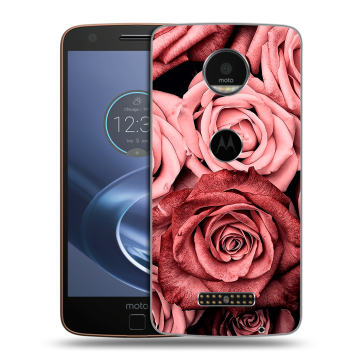 Пластиковый чехол на Lenovo Moto Z с принтом Цветы розы
