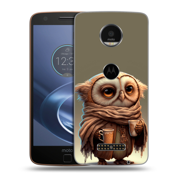 Пластиковый чехол на Lenovo Moto Z с принтом Сова