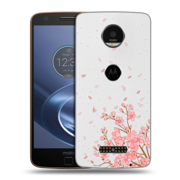 Пластиковый чехол на Lenovo Moto Z с принтом Ветка сакуры