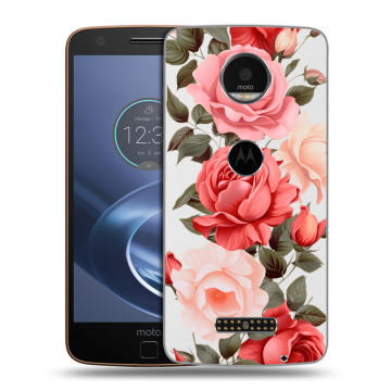 Пластиковый чехол на Lenovo Moto Z с принтом Розы