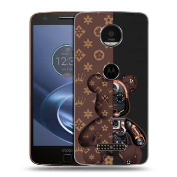 Пластиковый чехол на Lenovo Moto Z с принтом Луи робот