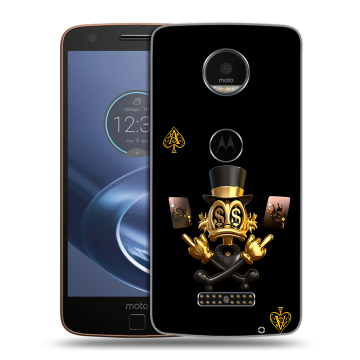 Пластиковый чехол на Lenovo Moto Z с принтом Золотой скрудж макдак