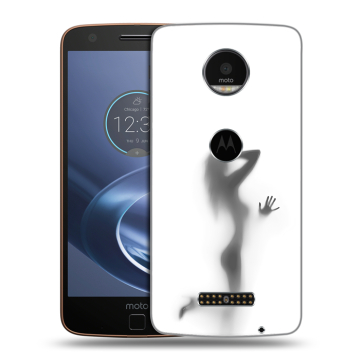 Пластиковый чехол на Lenovo Moto Z с принтом Силуэт
