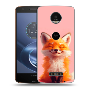 Пластиковый чехол на Lenovo Moto Z с принтом милая лиса