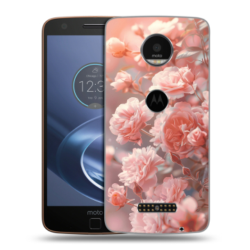 Пластиковый чехол на Lenovo Moto Z с принтом Розовые розы
