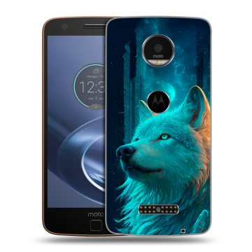 Пластиковый чехол на Lenovo Moto Z с принтом бабочки саккура
