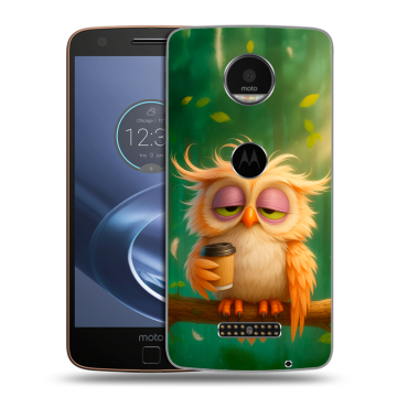 Пластиковый чехол на Lenovo Moto Z с принтом сова