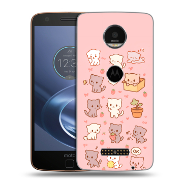 Пластиковый чехол на Lenovo Moto Z с принтом Hello Kitty Хелоу Кити