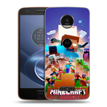 Пластиковый чехол на Lenovo Moto Z с принтом Майнкрафт Minecraft