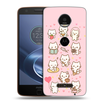 Пластиковый чехол на Lenovo Moto Z с принтом Hello Kitty Хелоу Кити