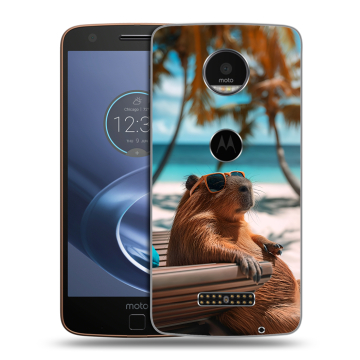 Пластиковый чехол на Lenovo Moto Z с принтом Капибара